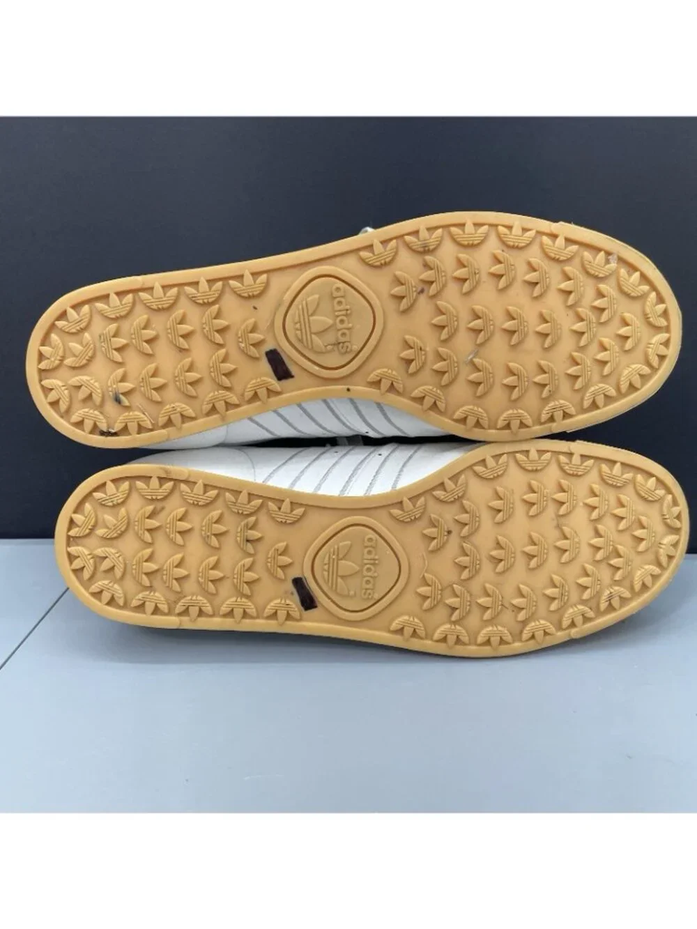 adidas Originals Samoa Sneakers Shoes Retro Classic Leather Gum White Mens 10